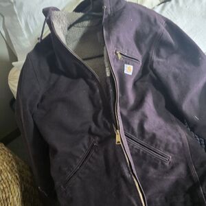 Carhartt Deep Brown Jacket with Sherpa Lining